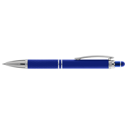 Phoenix Softy with Stylus promotional pen in blue printed with your company logo
