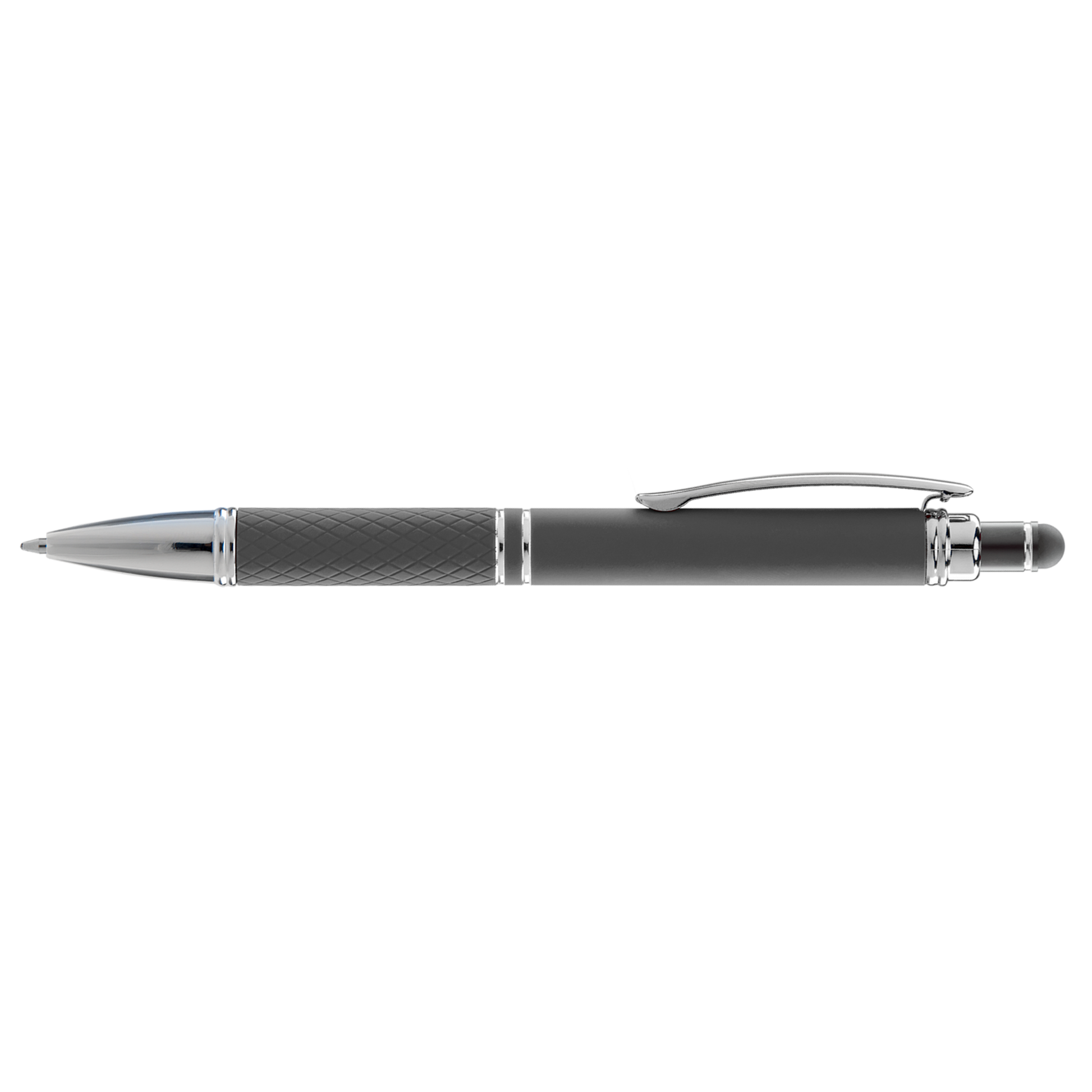 Phoenix Softy with Stylus promotional pen in taupe printed with your company logo