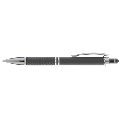 Phoenix Softy with Stylus promotional pen in taupe printed with your company logo