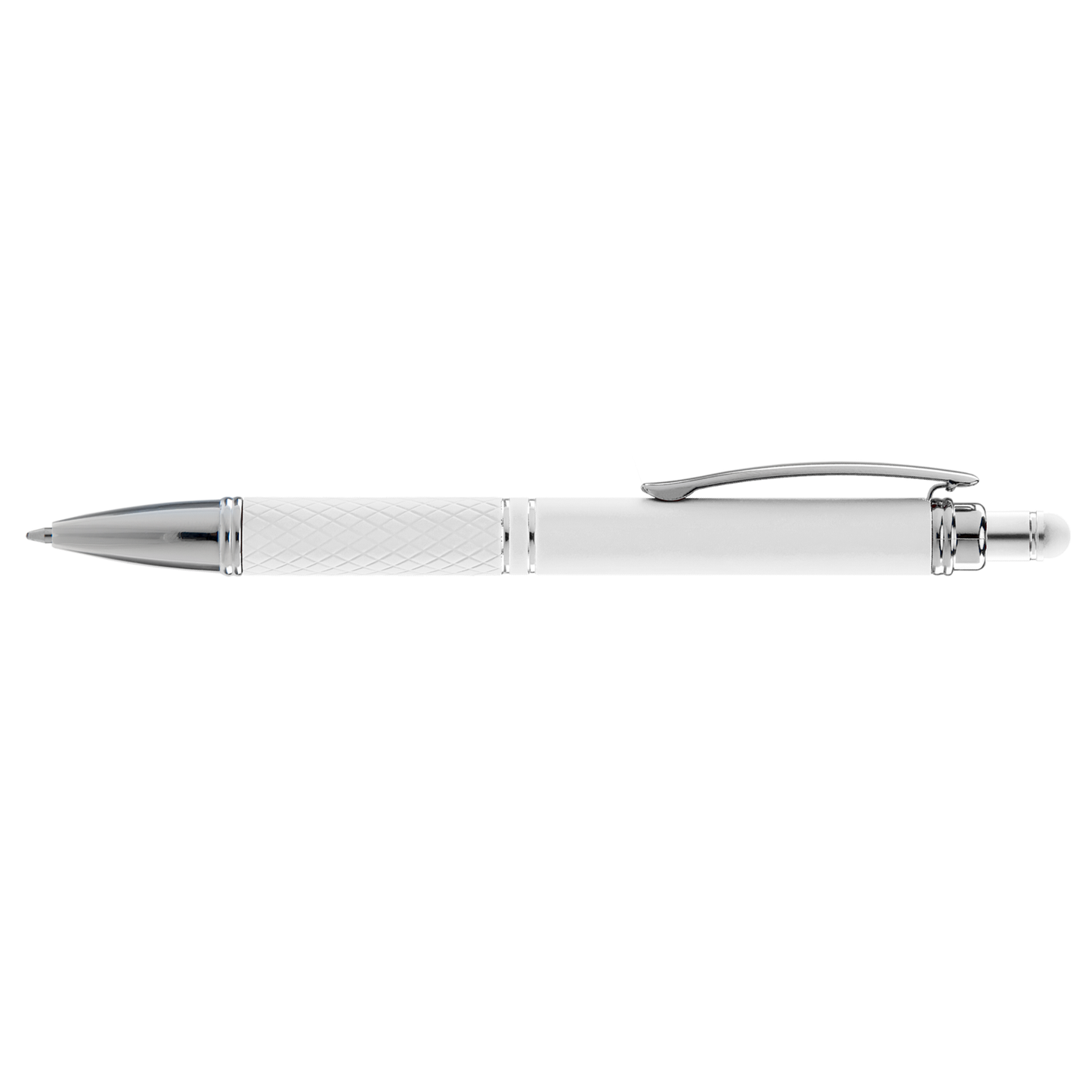 Phoenix Softy with Stylus promotional pen in white printed with your company logo