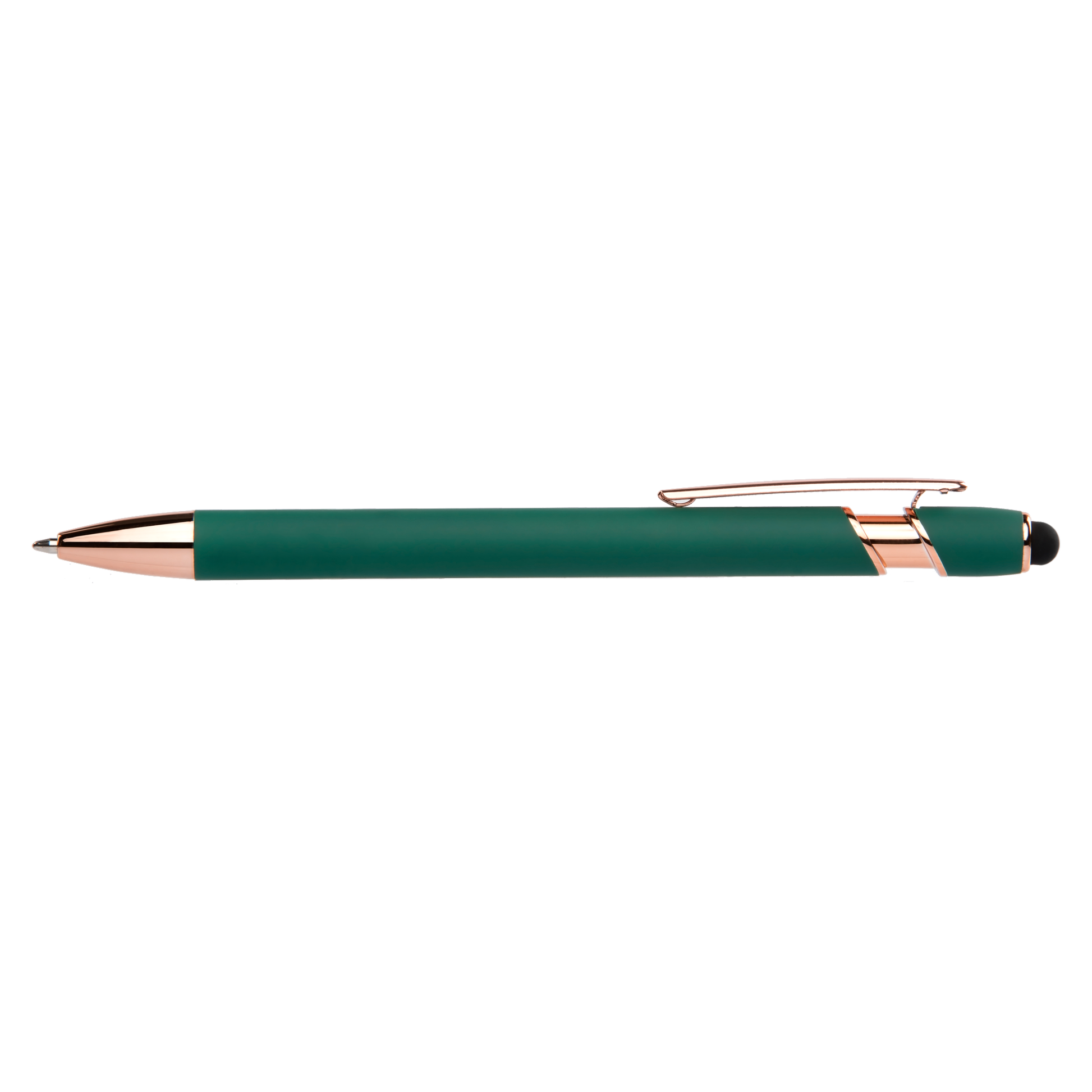 Prince Softy Rose Gold with Stylus promotional pen in green printed with your company logo