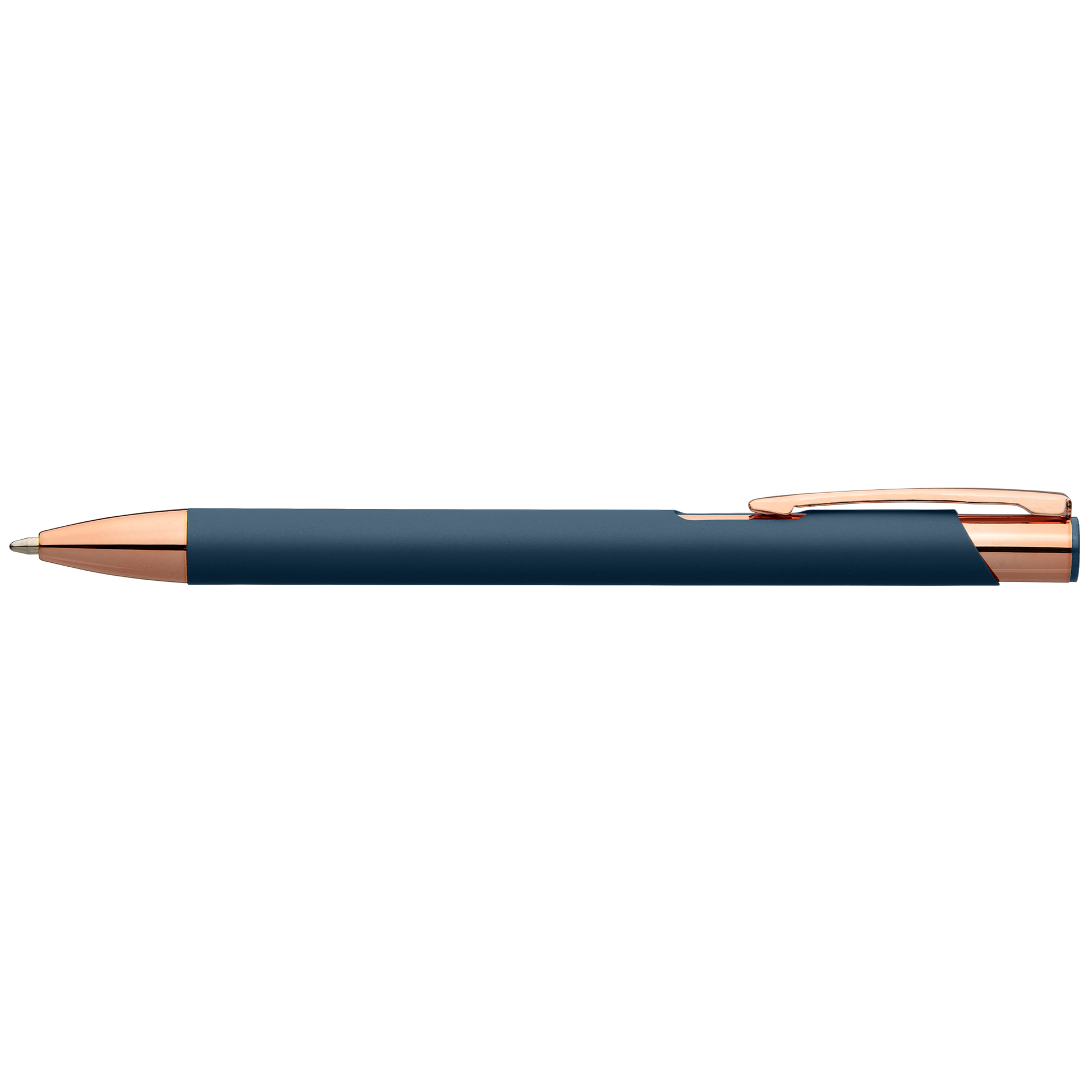 Crosby Softy Rose Gold Pen promotional pen in navy blue printed with your company logo