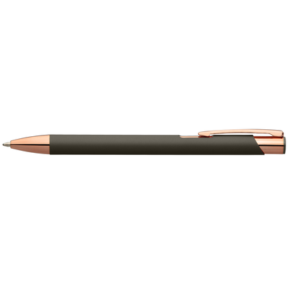Crosby Softy Rose Gold Pen promotional pen in gunmetal printed with your company logo