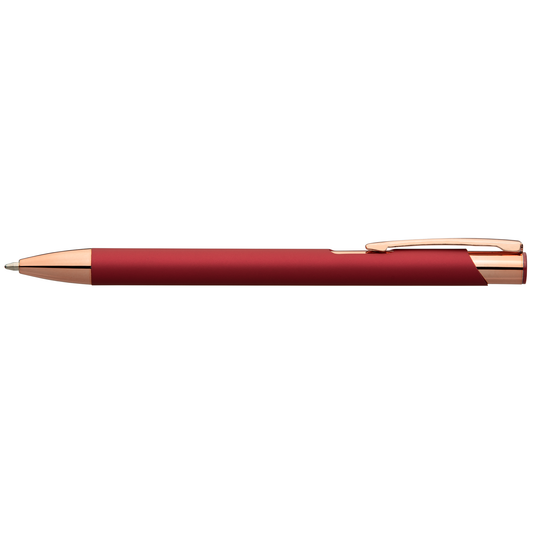 Crosby Softy Rose Gold Pen promotional pen in red printed with your company logo