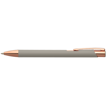 Crosby Softy Rose Gold Pen promotional pen in silver printed with your company logo
