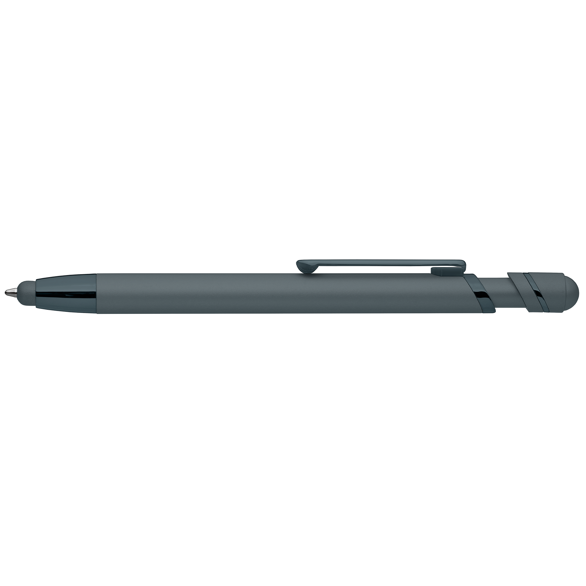 Atlantic Softy Metallic with Stylus promotional pen in navy blue printed with your company logo