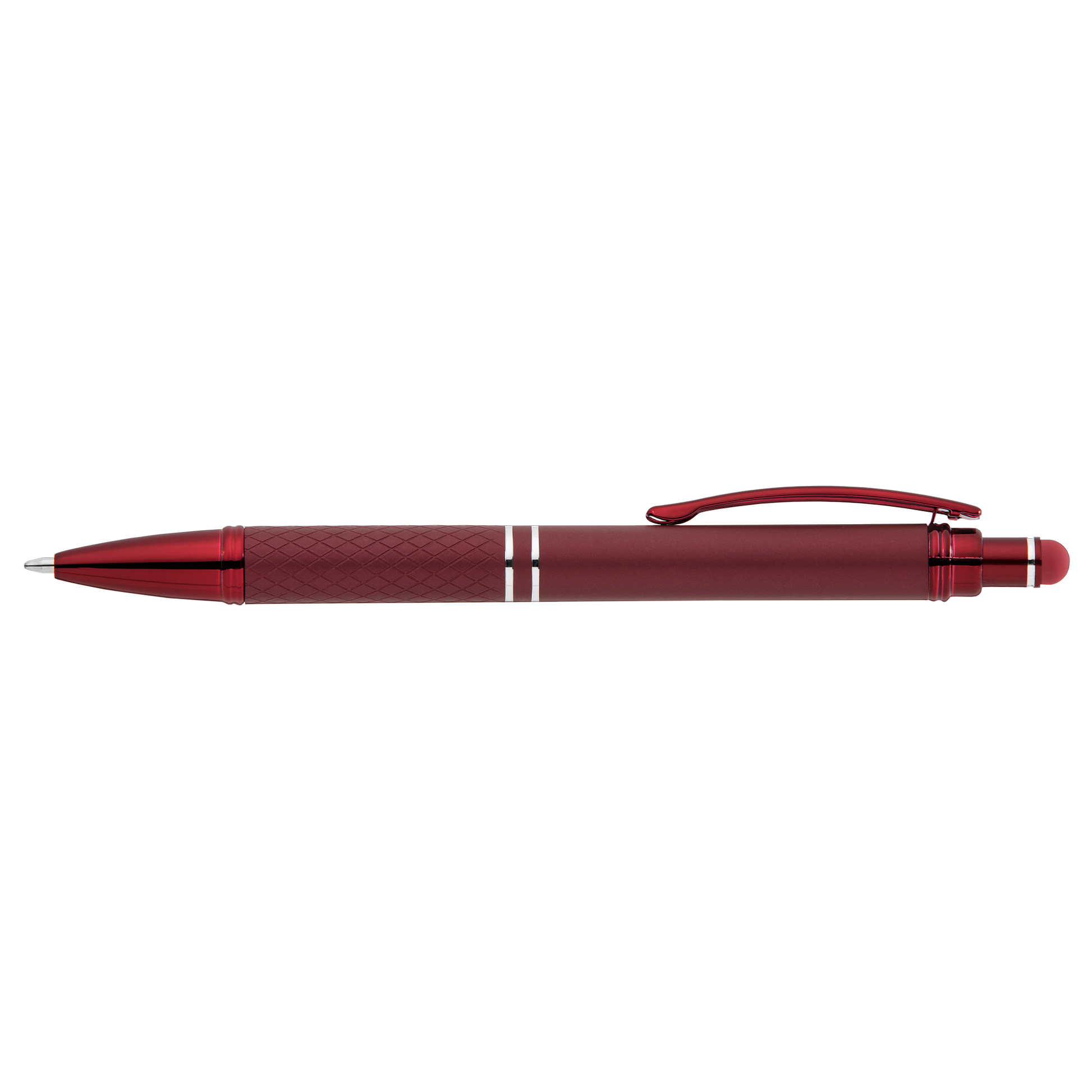 Phoenix Softy Monochrome Pen promotional pen in burgundy laser engraved with your company logo