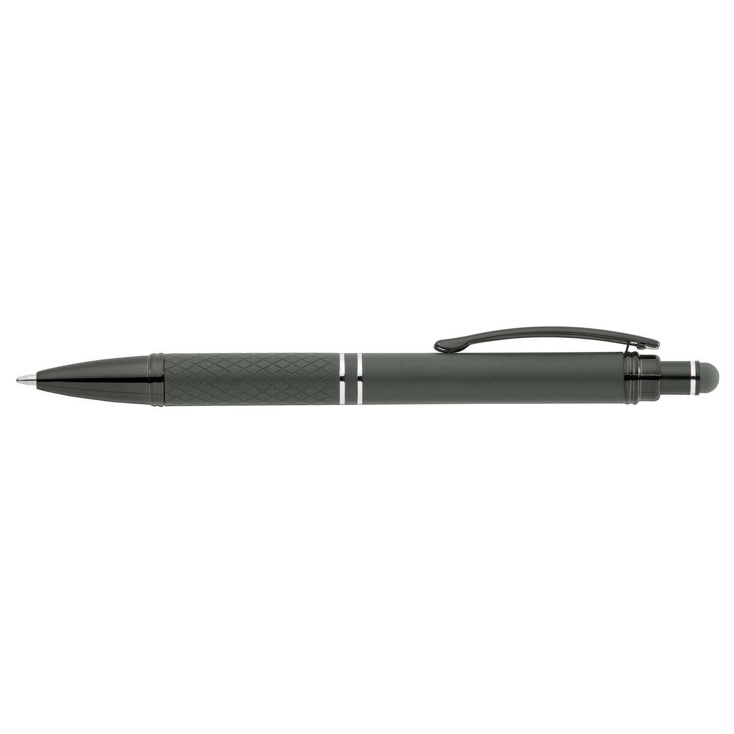 Phoenix Softy Monochrome Pen promotional pen in gunmetal laser engraved with your company logo