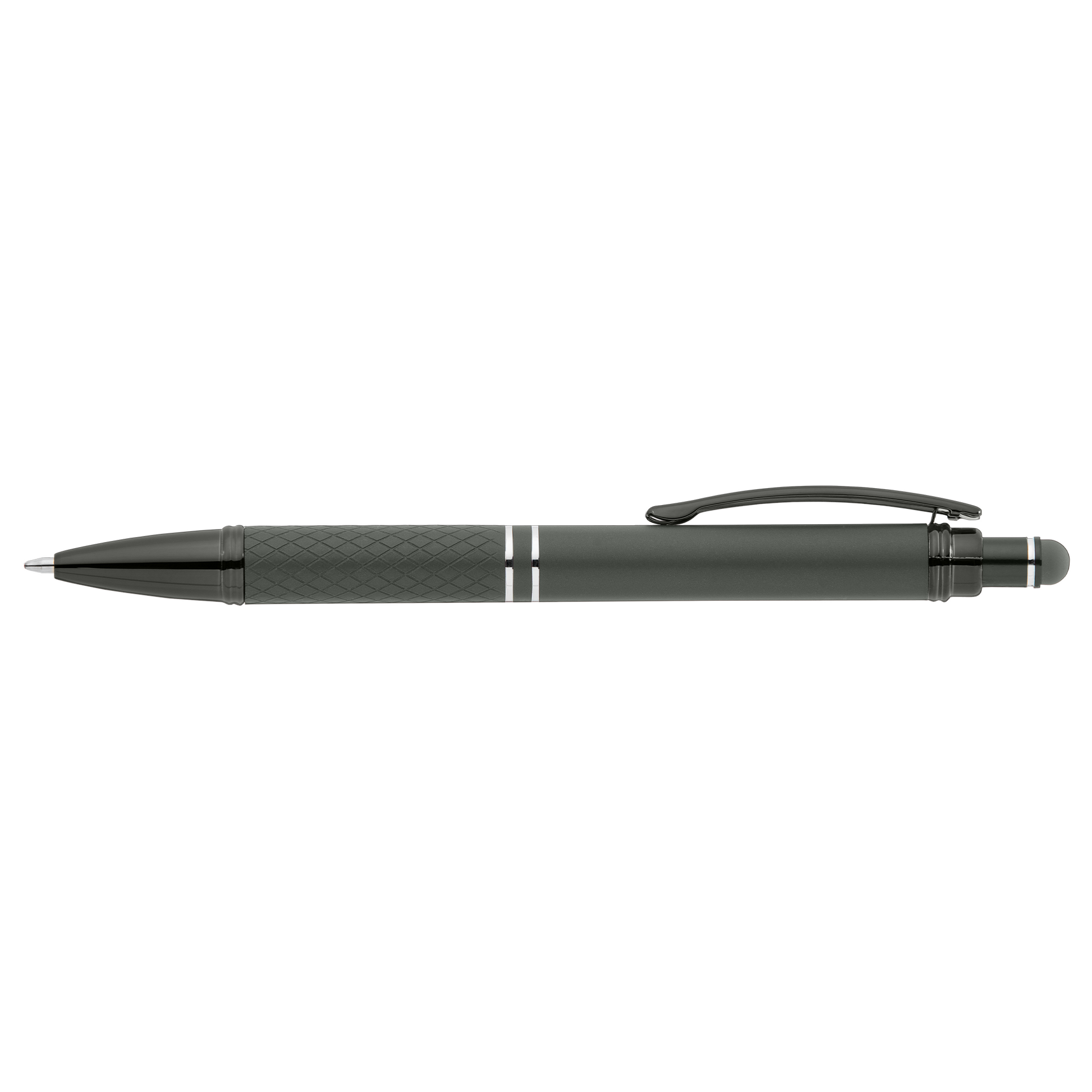 Phoenix Softy Monochrome Pen promotional pen in gunmetal laser engraved with your company logo