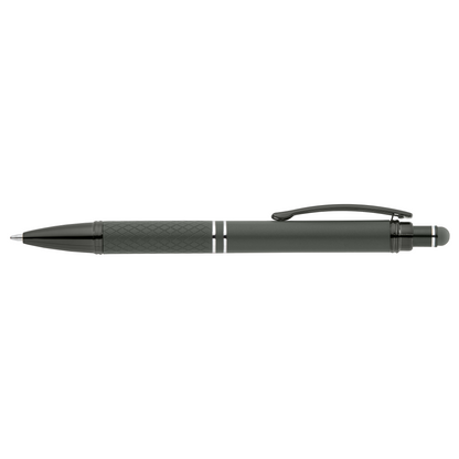 Phoenix Softy Monochrome Pen promotional pen in gunmetal laser engraved with your company logo