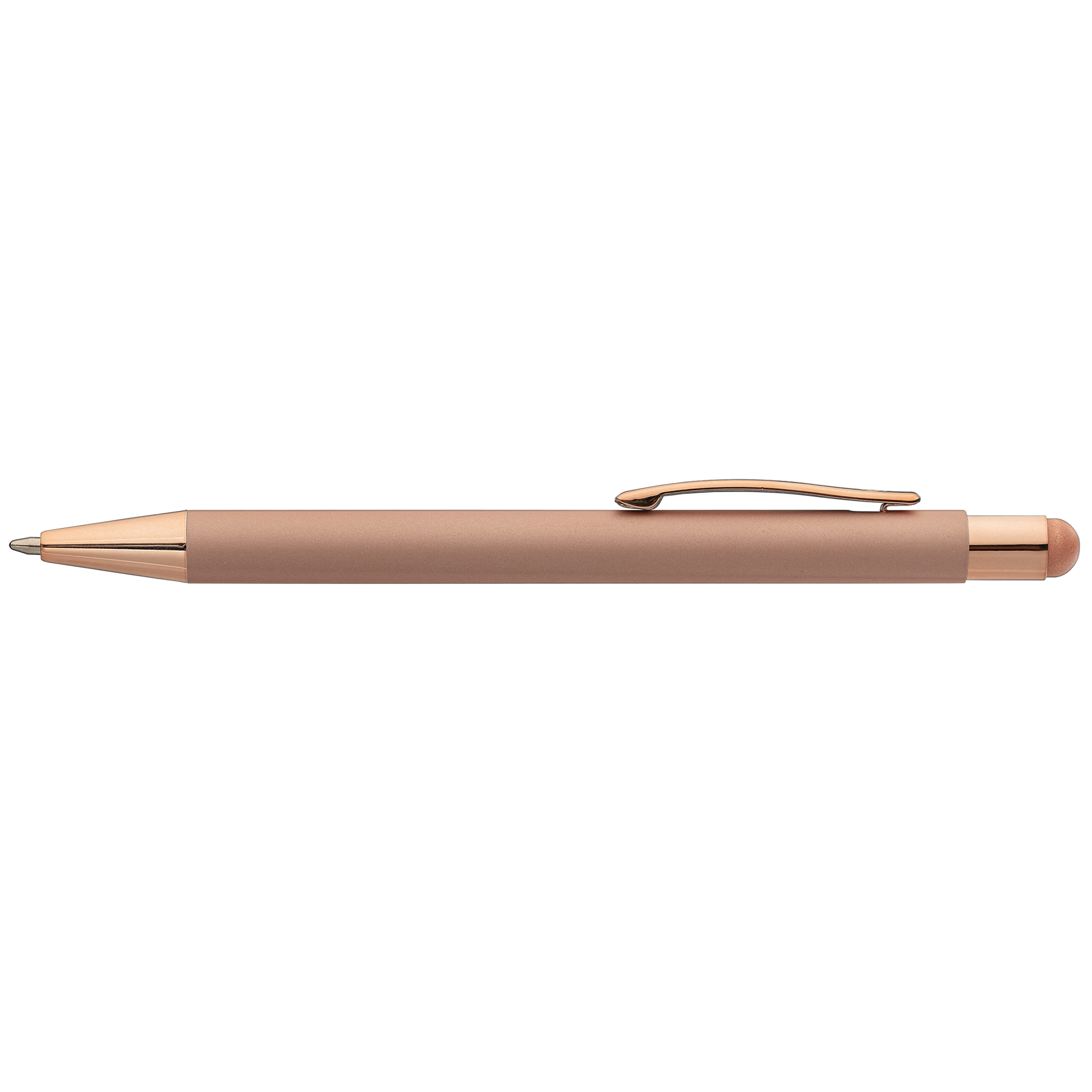 Bowie Softy Monochrome Stylus Pen promotional pen in rose gold printed with your company logo