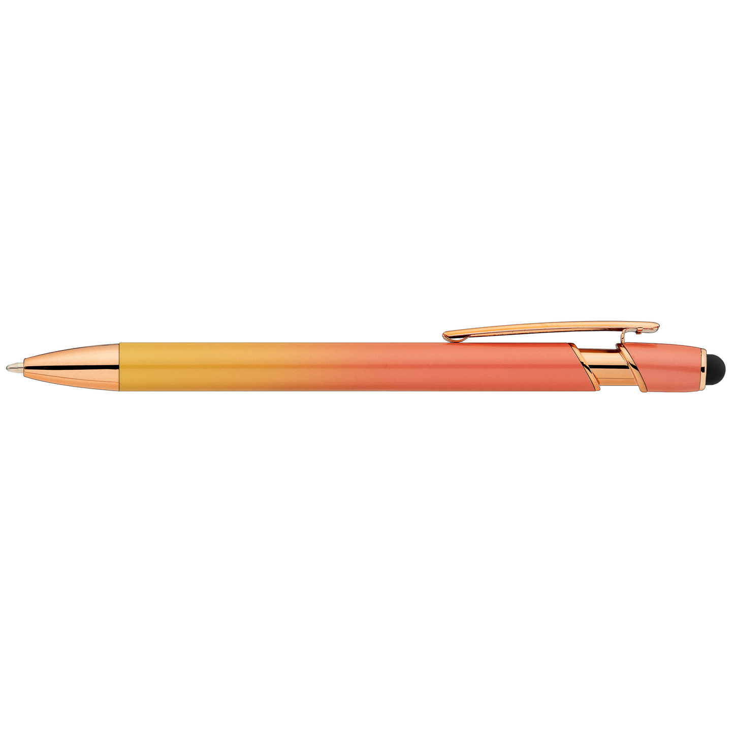 Prince Ombre Stylus Pen promotional pen in coral laser engraved with your company logo