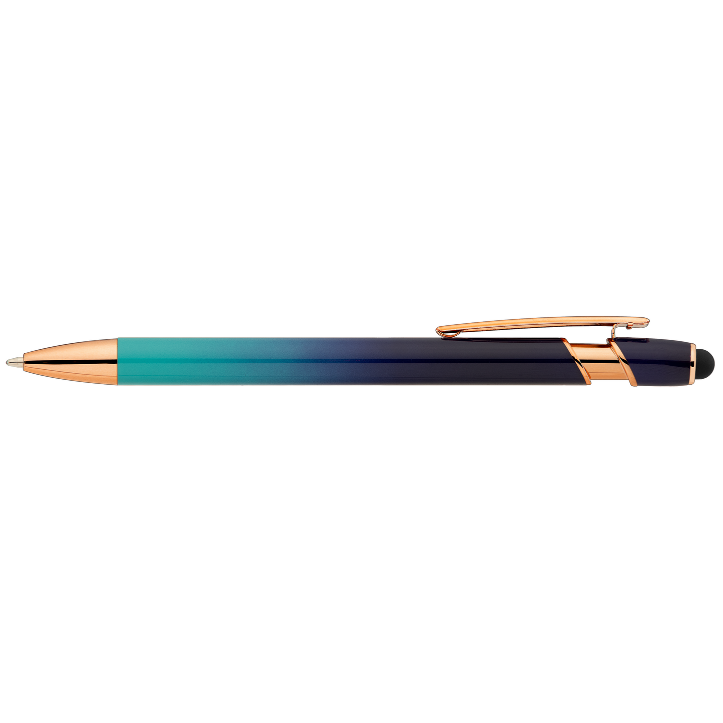 Prince Ombre Stylus Pen promotional pen in navy blue laser engraved with your company logo