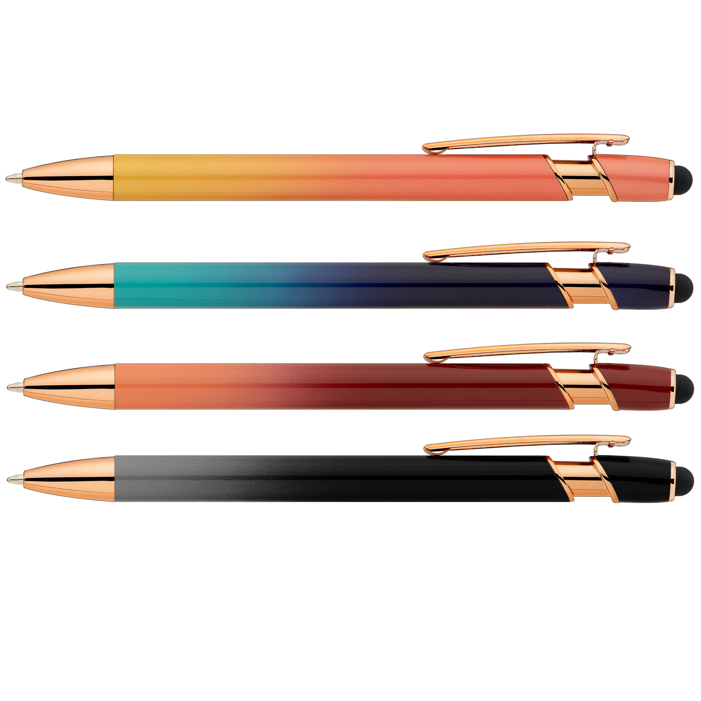 Prince Ombre Stylus Pen promotional pen in assorted colours laser engraved with your company logo