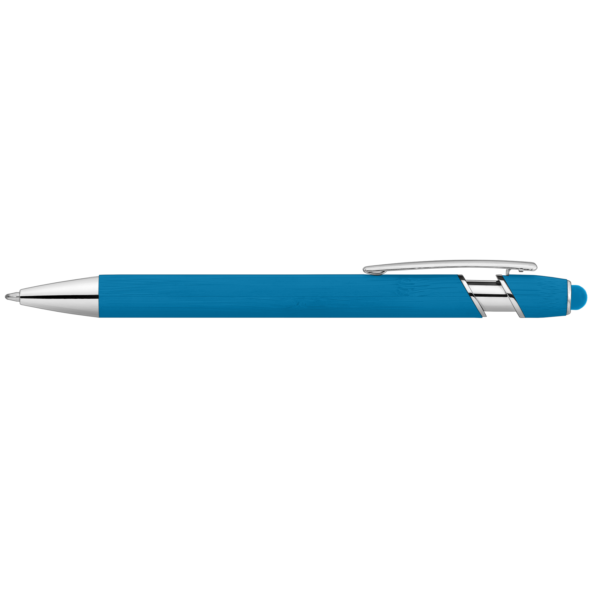 Prince Bamboo Stylus Pen promotional pen in light blue printed with your company logo