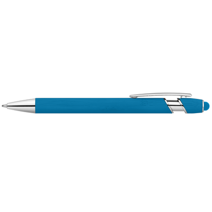 Prince Bamboo Stylus Pen promotional pen in light blue printed with your company logo