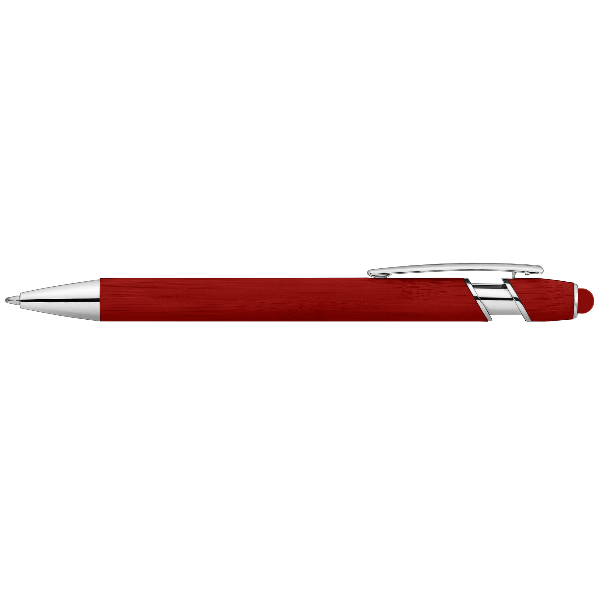 Prince Bamboo Stylus Pen promotional pen in red printed with your company logo