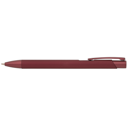 Crosby Softy Monochrome promotional pen in burgundy laser engraved with your company logo