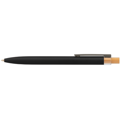 Reborn Recycled Aluminium Pen promotional pen in black printed with your company logo