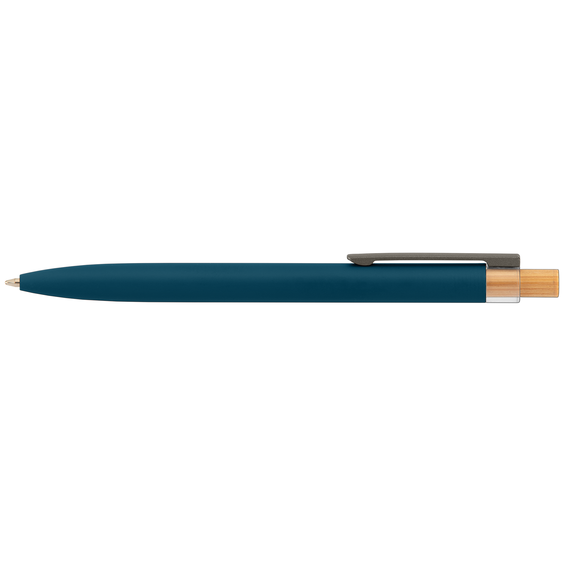 Reborn Recycled Aluminium Pen promotional pen in navy blue printed with your company logo