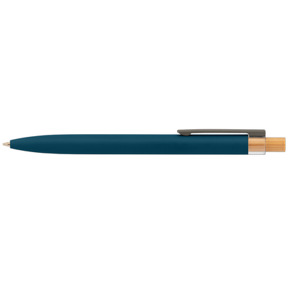 Reborn Recycled Aluminium Pen promotional pen in navy blue printed with your company logo