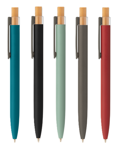 Reborn Recycled Aluminium Pen promotional pen in assorted colours printed with your company logo