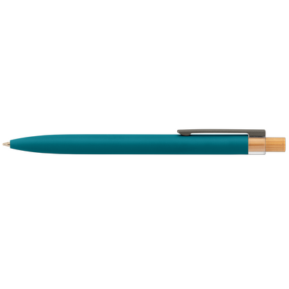 Reborn Recycled Aluminium Pen promotional pen in turquoise printed with your company logo