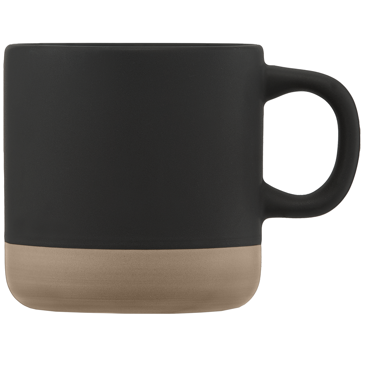 Terra promotional mug in black printed with your company logo