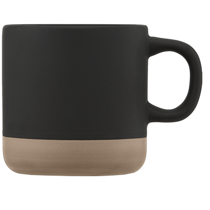 Terra promotional mug in black printed with your company logo