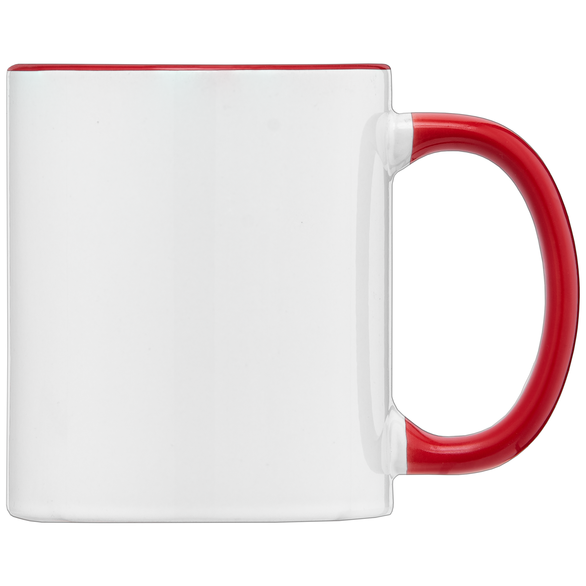 SimpliColour 355 ml Ceramic Mug with ColourPop promotional mug in red printed with your company logo
