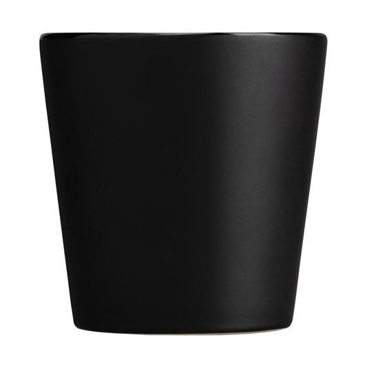 Trieste promotional cup in black printed with your company logo