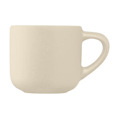 Alba Ceramic Matte Finish Espresso Mug promotional mug in cream printed with your company logo