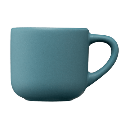 Alba Ceramic Matte Finish Espresso Mug promotional mug in icy blue printed with your company logo