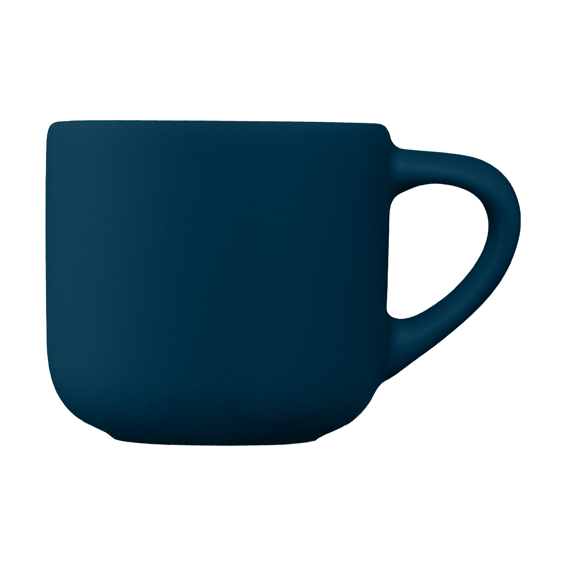 Alba Ceramic Matte Finish Espresso Mug promotional mug in navy blue printed with your company logo