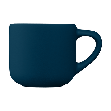 Alba Ceramic Matte Finish Espresso Mug promotional mug in navy blue printed with your company logo