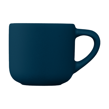 Alba Ceramic Matte Finish Espresso Mug promotional mug in navy blue printed with your company logo