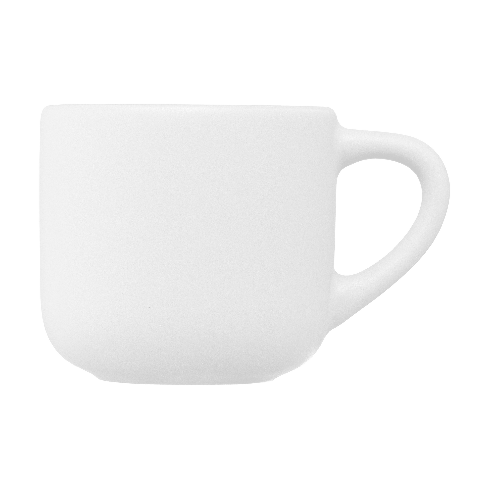 Alba Ceramic Matte Finish Espresso Mug promotional mug in white printed with your company logo