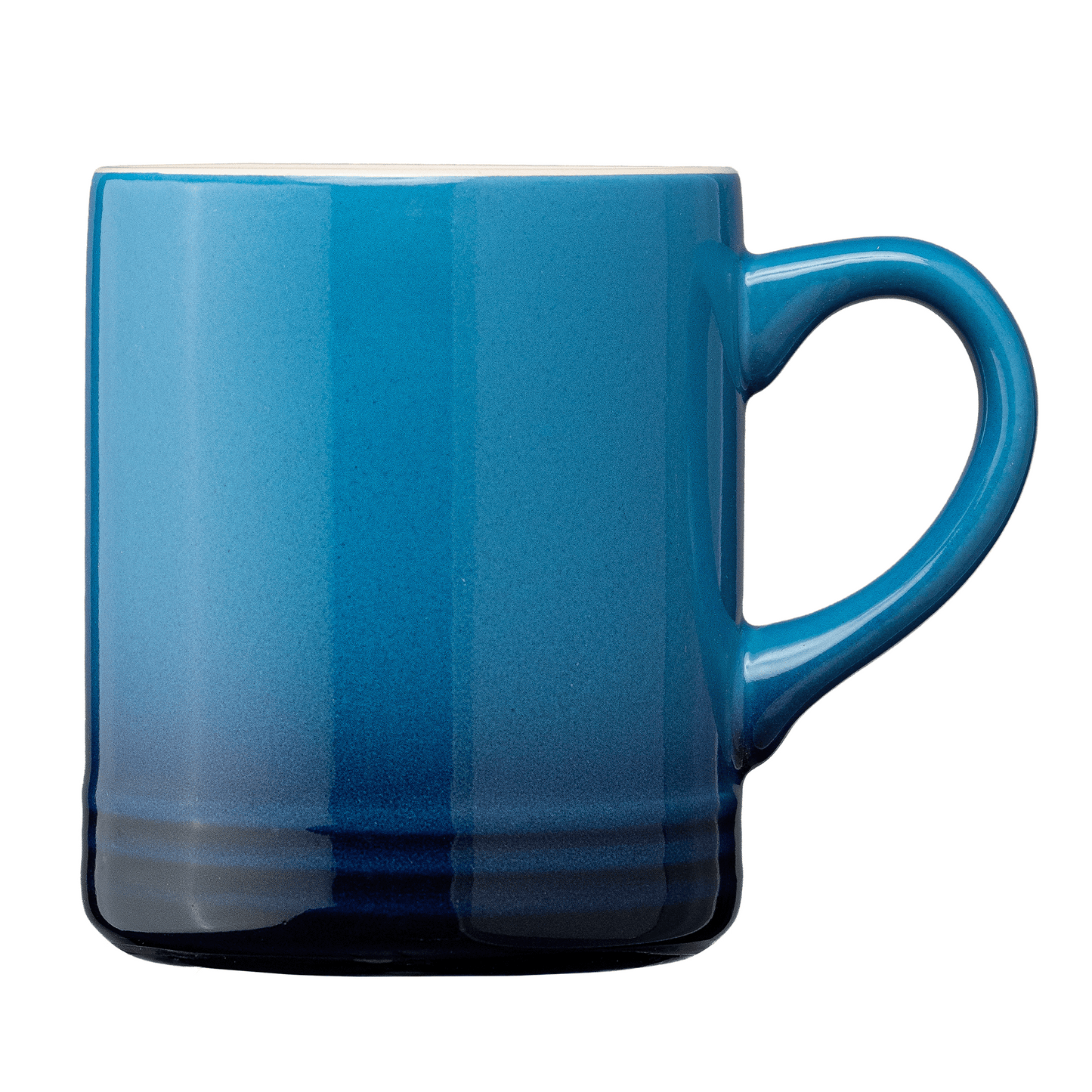 Corin Ceramic Ombre Silhouette Mug promotional mug in navy blue printed with your company logo