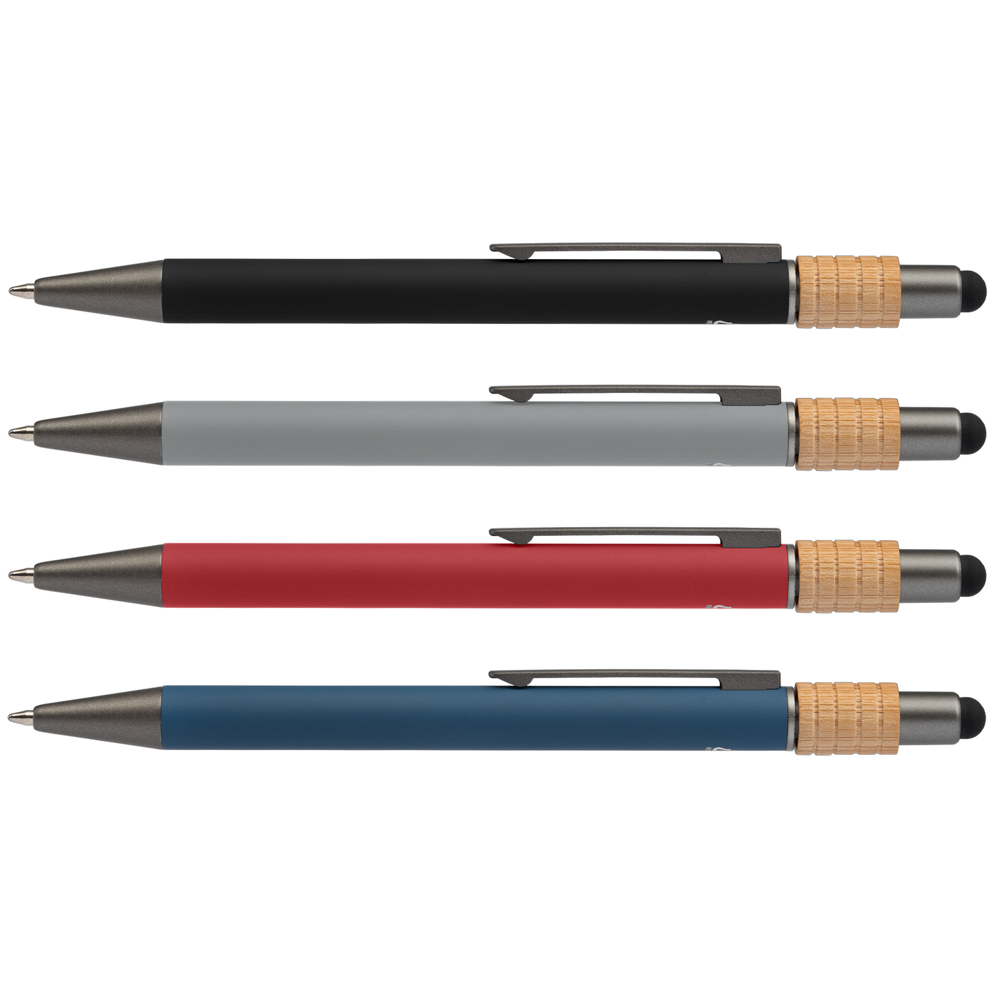 Reborn Spinner Recycled Aluminium Pen with Stylus promotional pen in assorted colours printed with your company logo
