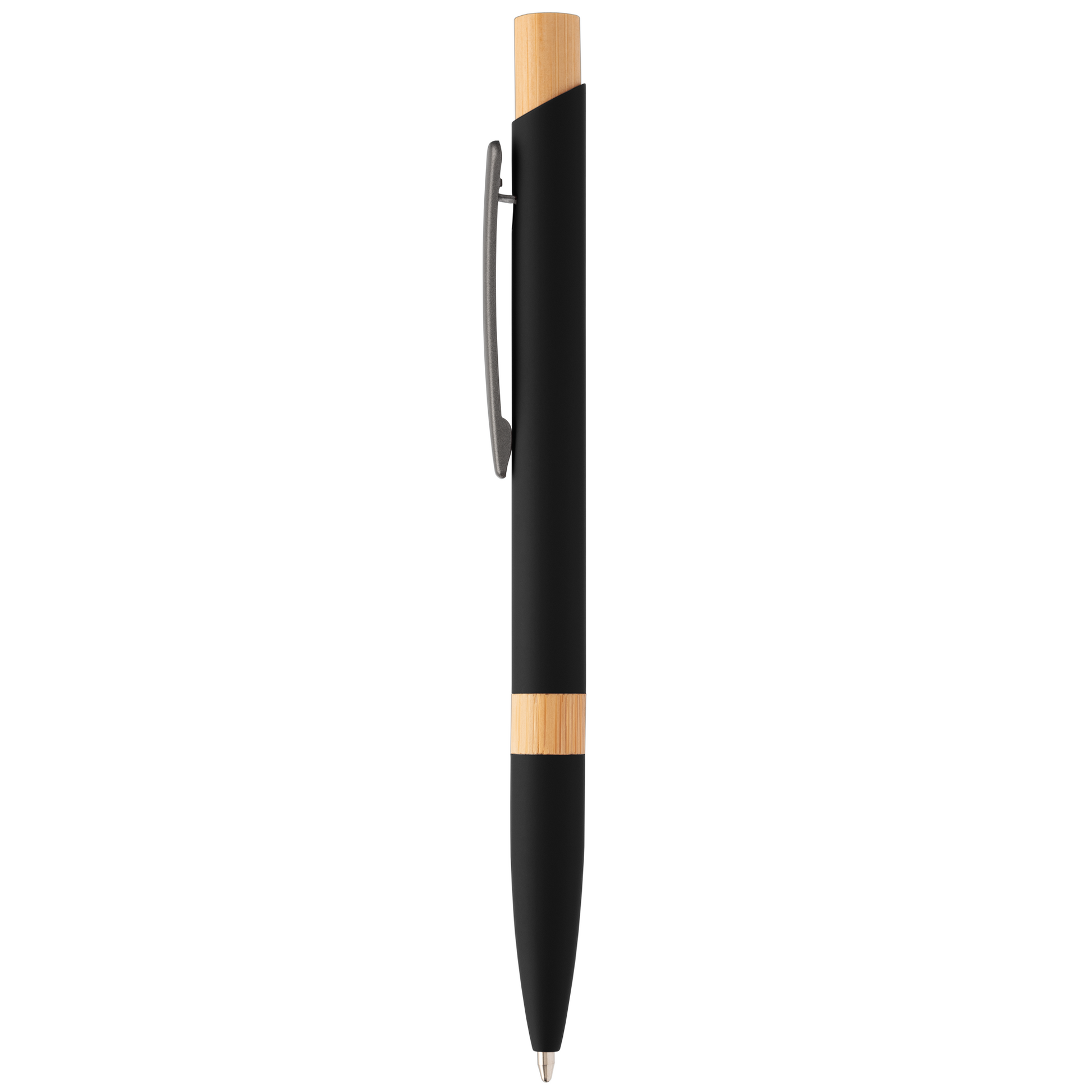 Reborn Designer Softy Recycled Aluminium Pen promotional pen in black printed with your company logo
