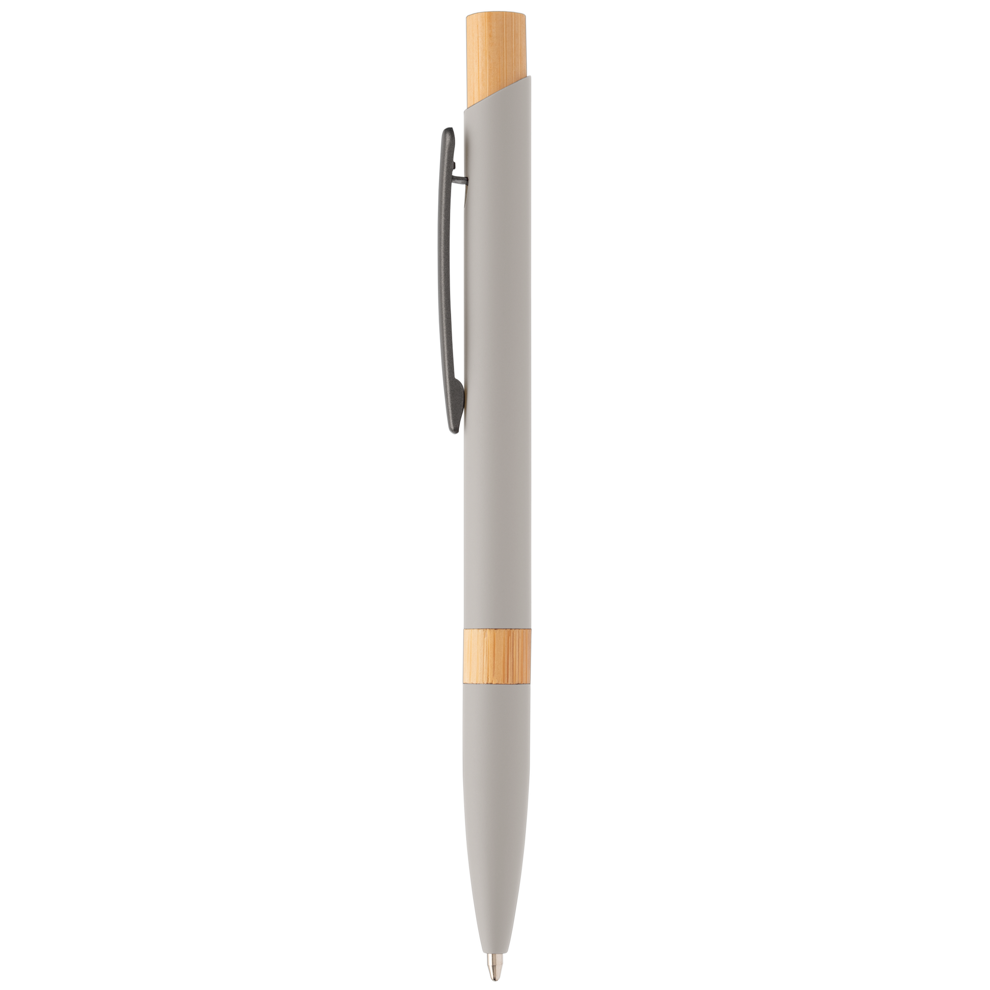 Reborn Designer Softy Recycled Aluminium Pen promotional pen in light gray printed with your company logo