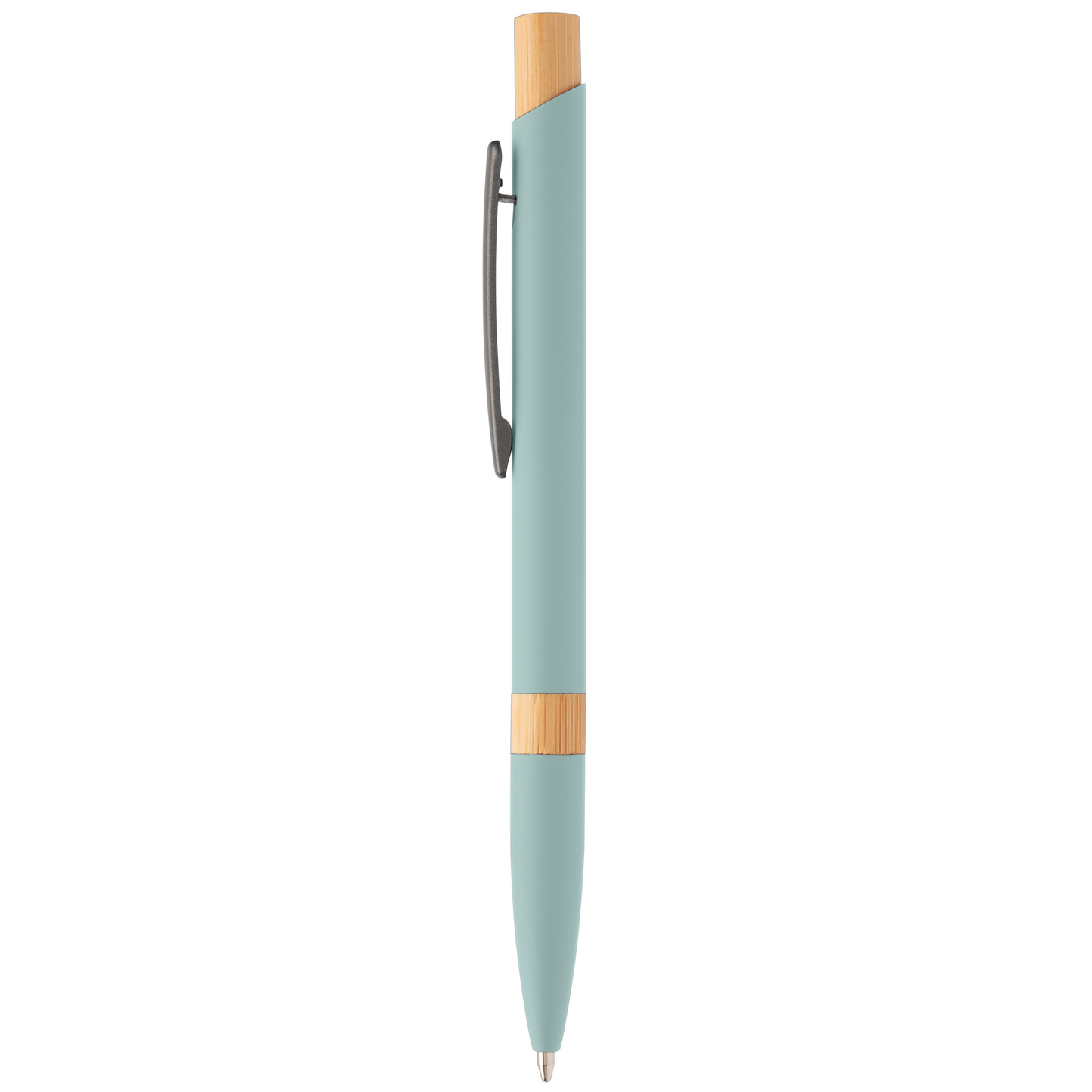 Reborn Designer Softy Recycled Aluminium Pen promotional pen in sage printed with your company logo