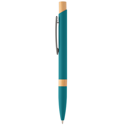 Reborn Designer Softy Recycled Aluminium Pen promotional pen in turquoise printed with your company logo