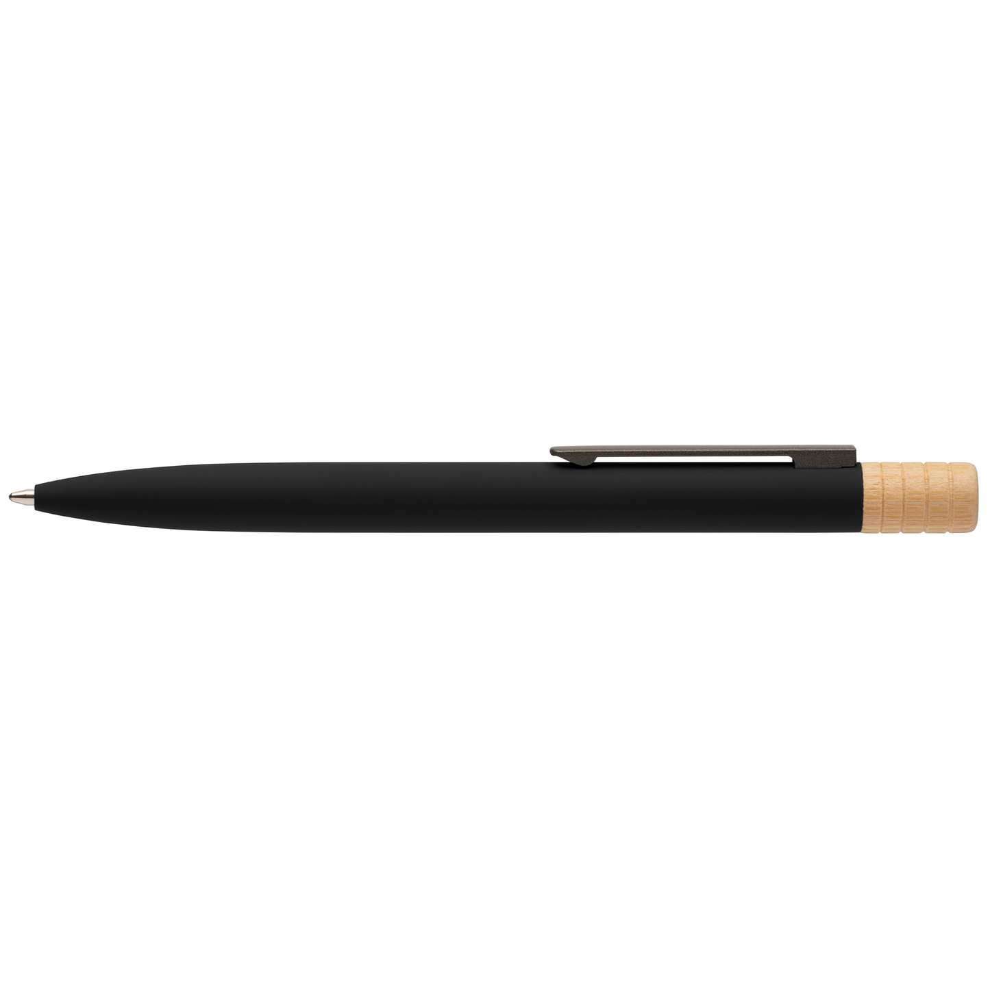Reborn Twist Recycled Aluminium Pen promotional pen in black laser engraved with your company logo