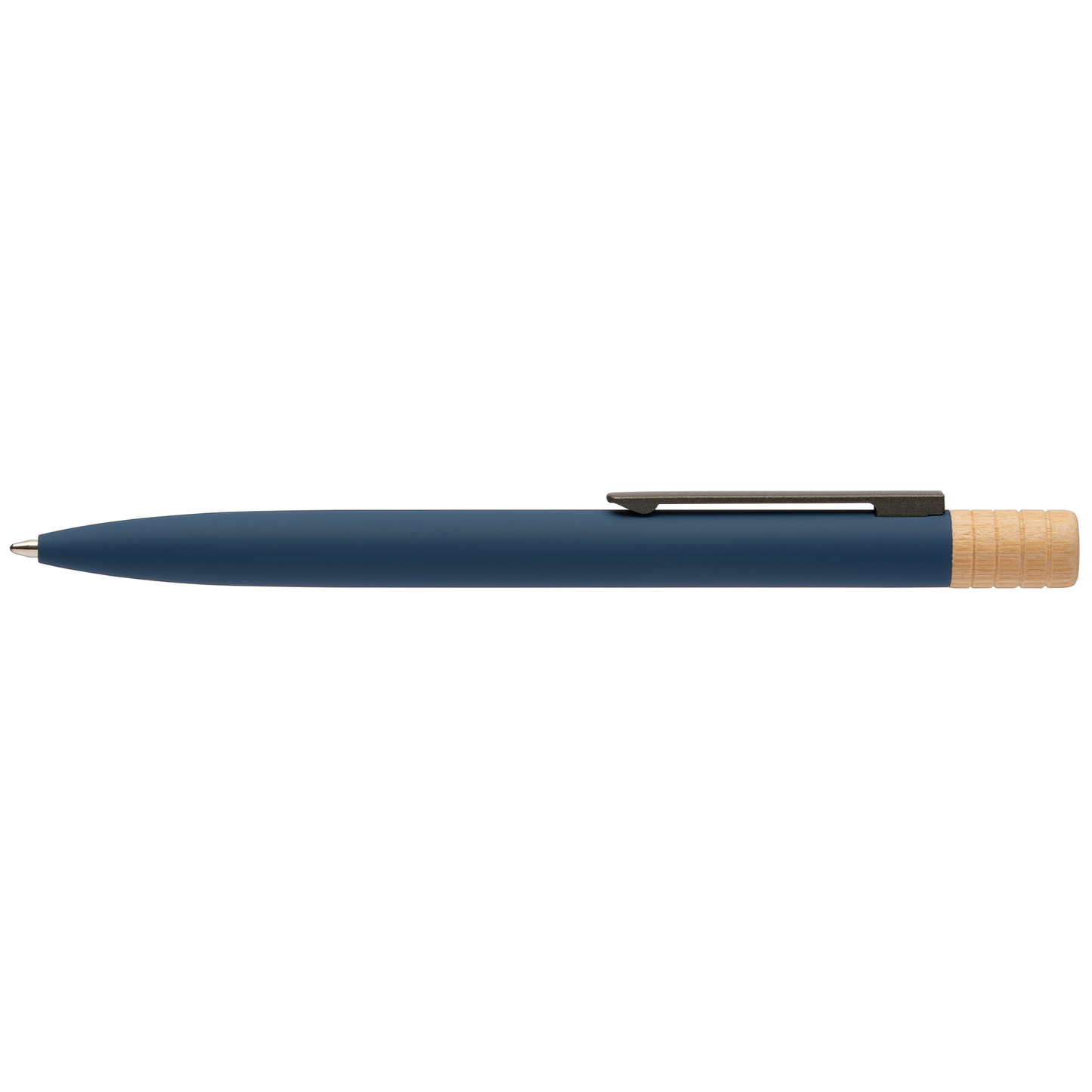 Reborn Twist Recycled Aluminium Pen promotional pen in navy blue laser engraved with your company logo