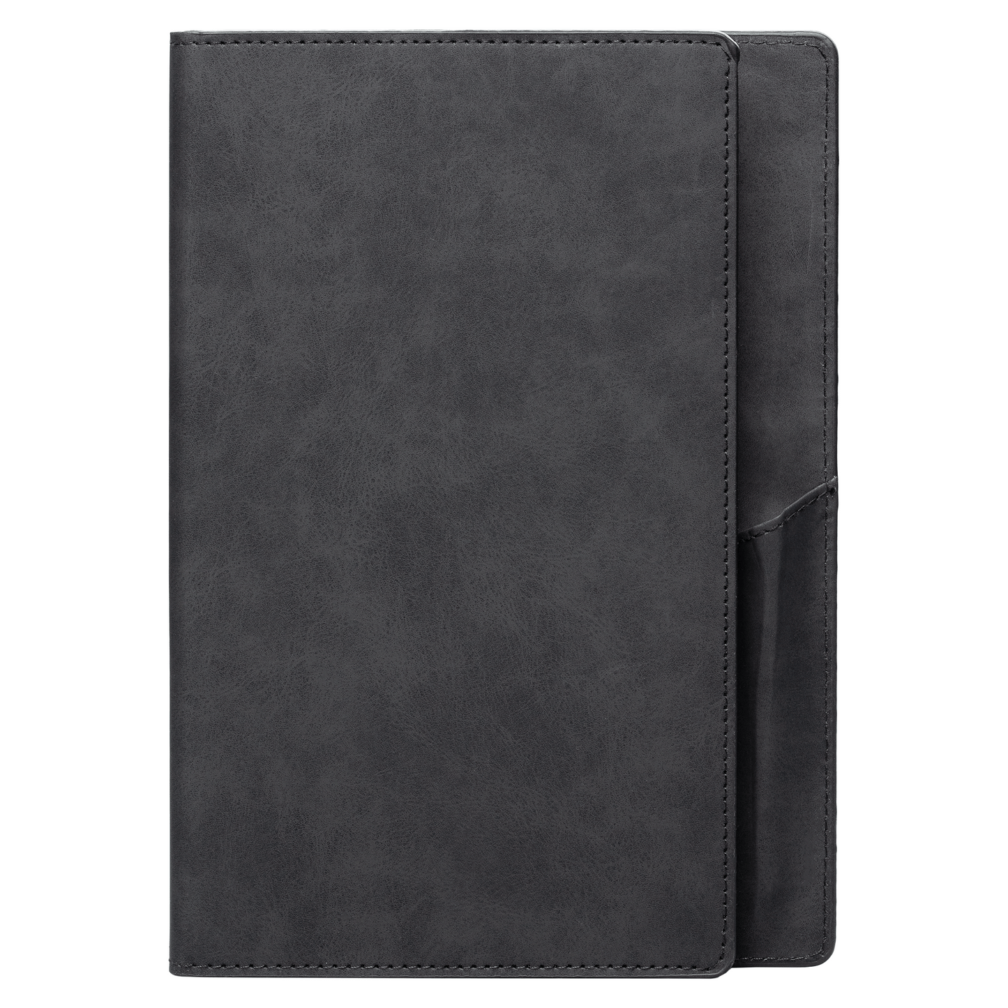 Memento PU Suede Texture Journal promotional notebook in black printed with your company logo