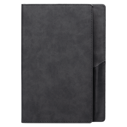 Memento PU Suede Texture Journal promotional notebook in black printed with your company logo