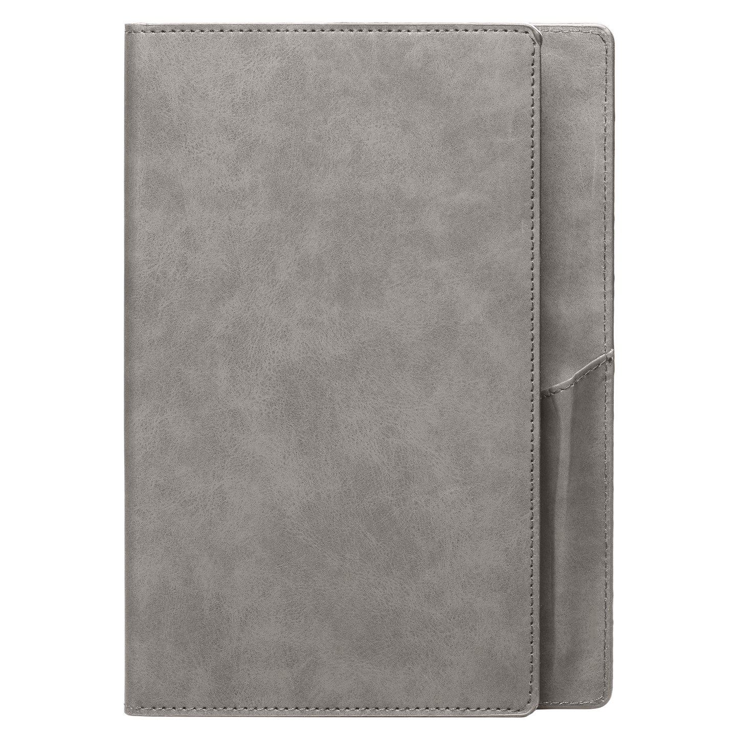 Memento PU Suede Texture Journal promotional notebook in cool gray printed with your company logo