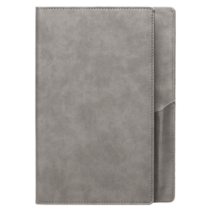 Memento PU Suede Texture Journal promotional notebook in cool gray printed with your company logo
