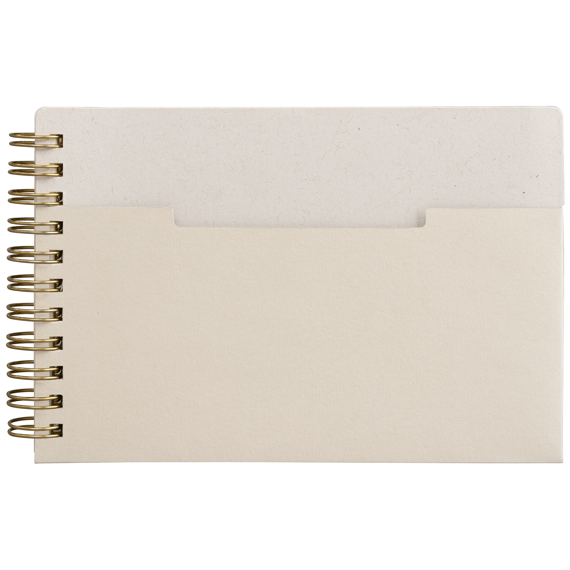 Lino FSC Paper Spiral Binding Horizontal Pocket Notebook promotional notebook in cream printed with your company logo